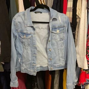d jeans cropped light jean jacket